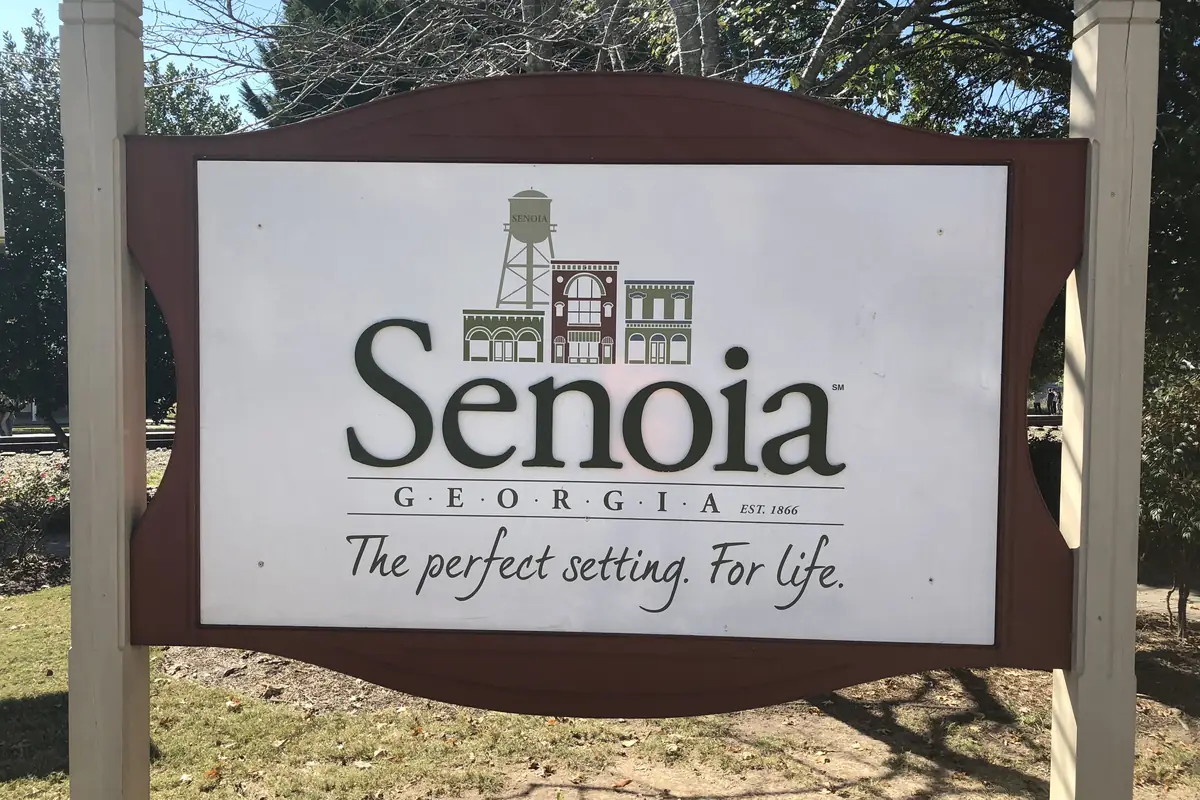 Senoia, Georgia, Est. 1866 welcome sign
